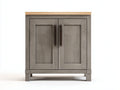 Credenza-Legno-124x42x84 cm-Grigio-Marrone-Stile rustico