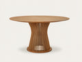 Tavolo da giardino - Legno massello - 140x140x76 cm - Marrone miele - Design contemporaneo