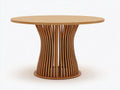 Tavolo da giardino - legno - 146 x 146 x 75 cm - marrone - design naturale