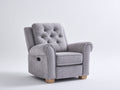 Poltrona reclinabile - Tessuto - 96x92x106 cm - Grigio chiaro - Classico