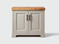 Credenza-Legno-122x46x84 cm-Grigio-Marrone-Stile classico