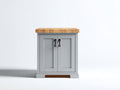 Credenza-Legno-108x42x82 cm-Grigio-Marrone-Stile moderno