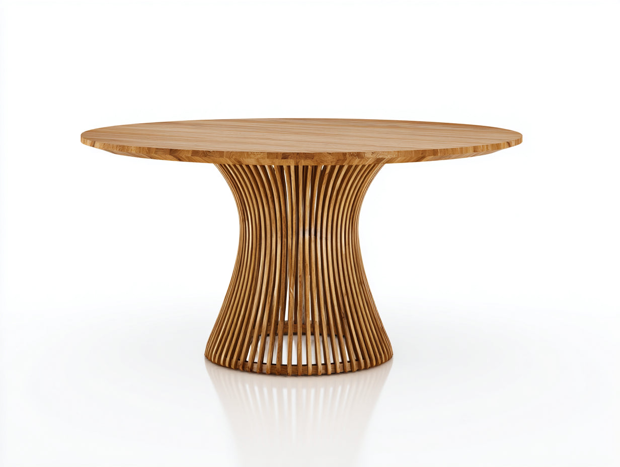 Tavolo da giardino - legno - 148 x 148 x 76 cm - marrone - design elegante
