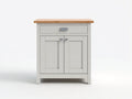 Credenza-Legno-Metallo-116x41x84 cm-Bianco-Marrone-Argento-Stile moderno