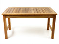 Tavolo da giardino - Legno massello - 160x90x75 cm - Marrone miele - Design classico