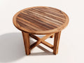 Tavolo da giardino - Legno massello - 110x110x73 cm - Marrone naturale - Design rustico