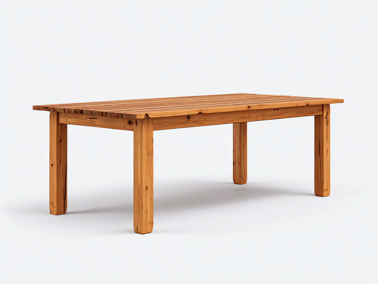 Tavolo da giardino - Legno massello - 200x90x75 cm - Marrone miele - Design tradizionale