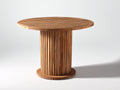 Tavolo da giardino - Legno massello - 130x130x75 cm - Marrone chiaro - Design naturale