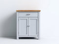 Credenza-Legno-118x40x85 cm-Bianco-Marrone-Nero-Stile moderno