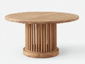 Tavolo da giardino - Legno massello - 135x135x75 cm - Marrone naturale - Design minimalista